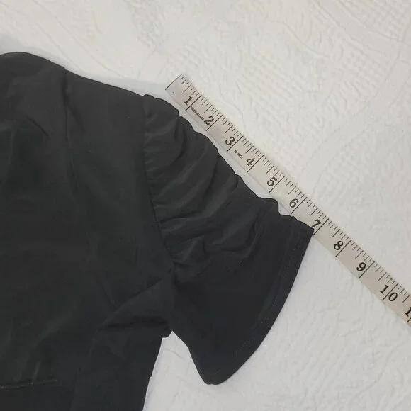 738. Blu Sage Shrug Top Black Sz XL - Picture 4 of 9